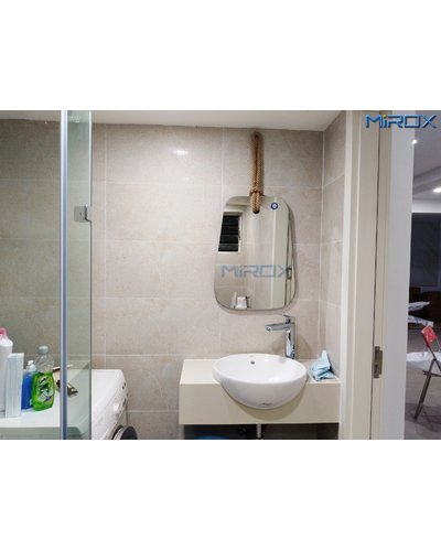 Gương treo dây thừng nghệ thuật phòng tắm