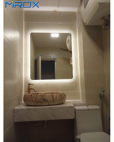 Gương phòng tắm đèn led hắt size 70 x 90cm