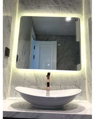 Gương nhà tắm đèn led cao cấp 80x 80cm