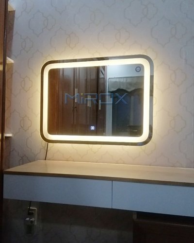 Gương đèn led bàn trang điểm cảm ứng 50x70 cm